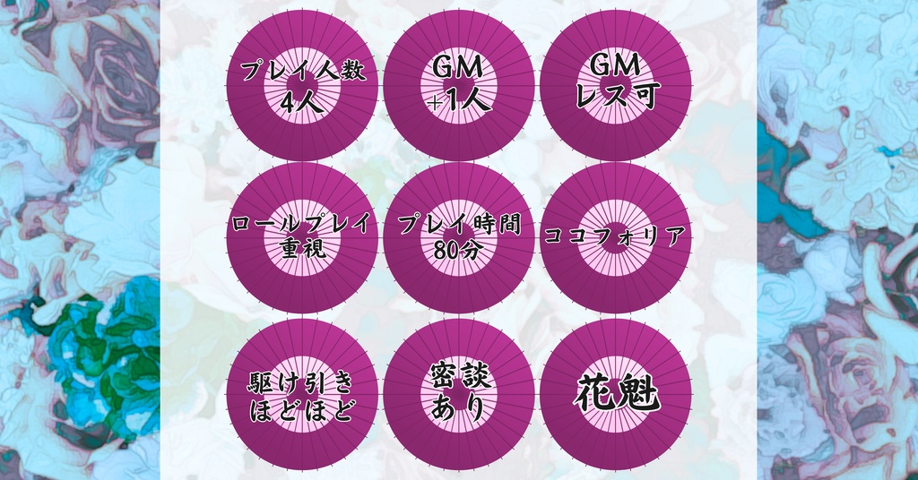 マーダーミステリー「吉原ゴシップ summer」(PL4人+GM有/レス両方可)