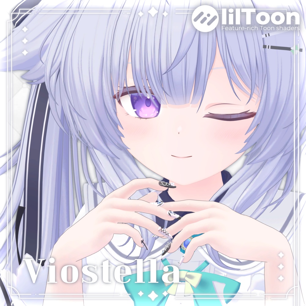 【VRChat向け3Dネイル】LS_Nail01🎀🖤