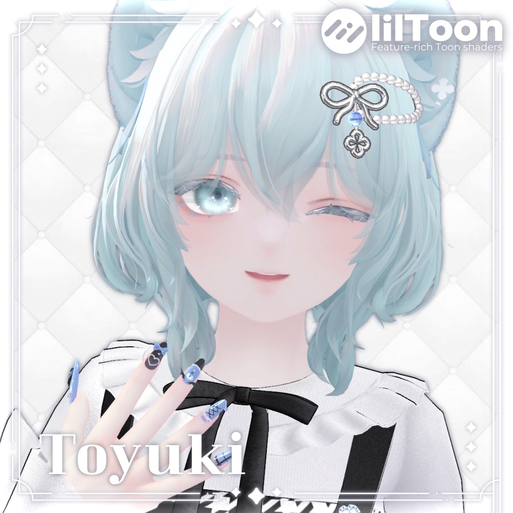 【VRChat向け3Dネイル】LS_Nail01🎀🖤