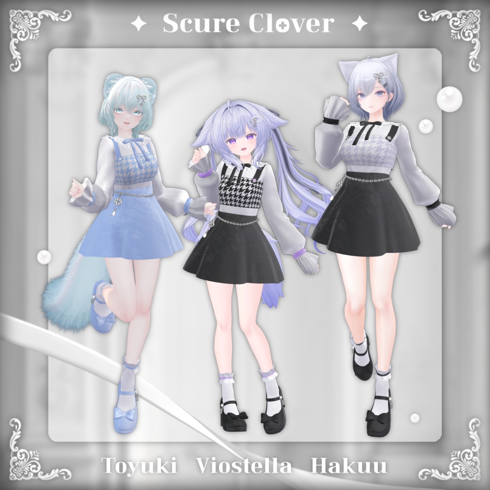 【VRChat向け3D衣装】Scure Clover🍀🖤