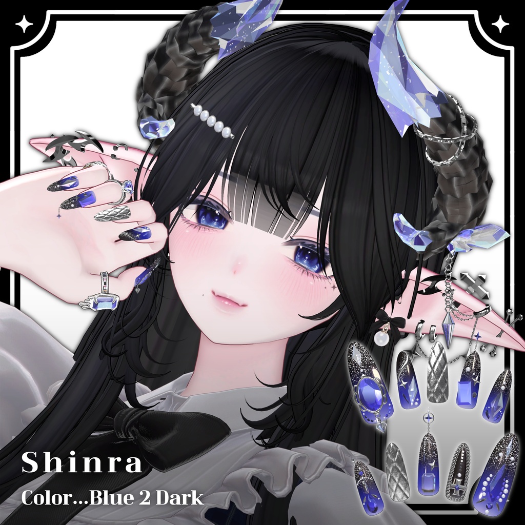 【VRChat向け3Dネイル】LS_Nail02💎◆