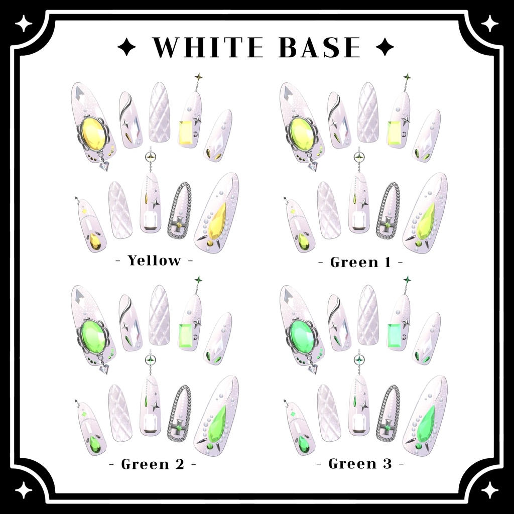 【VRChat向け3Dネイル】LS_Nail02💎◆