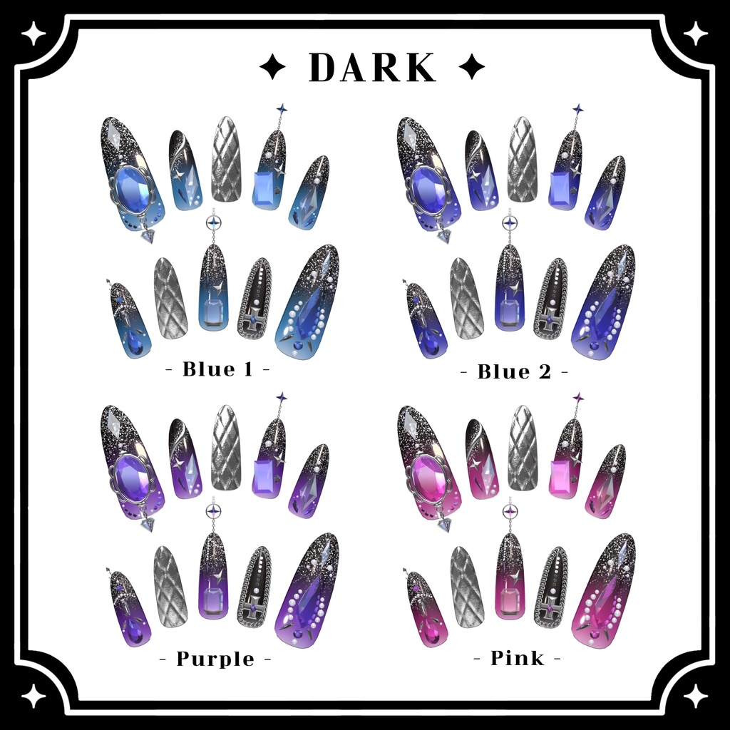 【VRChat向け3Dネイル】LS_Nail02💎◆