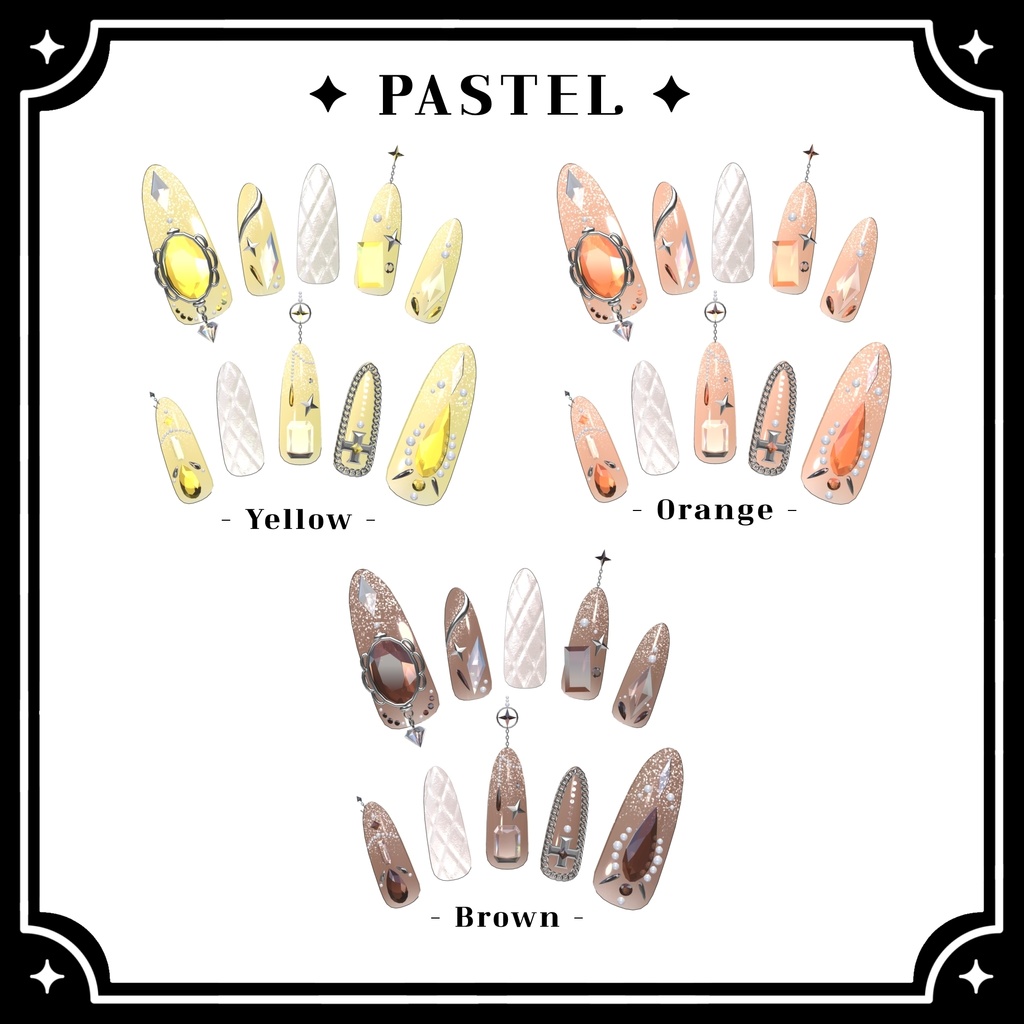 【VRChat向け3Dネイル】LS_Nail02💎◆