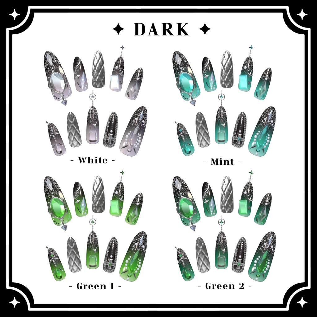 【VRChat向け3Dネイル】LS_Nail02💎◆