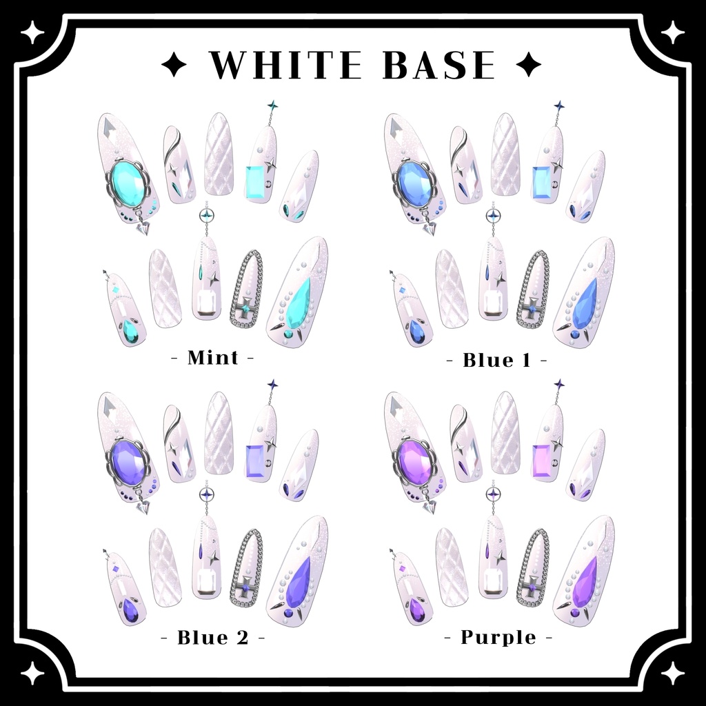 【VRChat向け3Dネイル】LS_Nail02💎◆