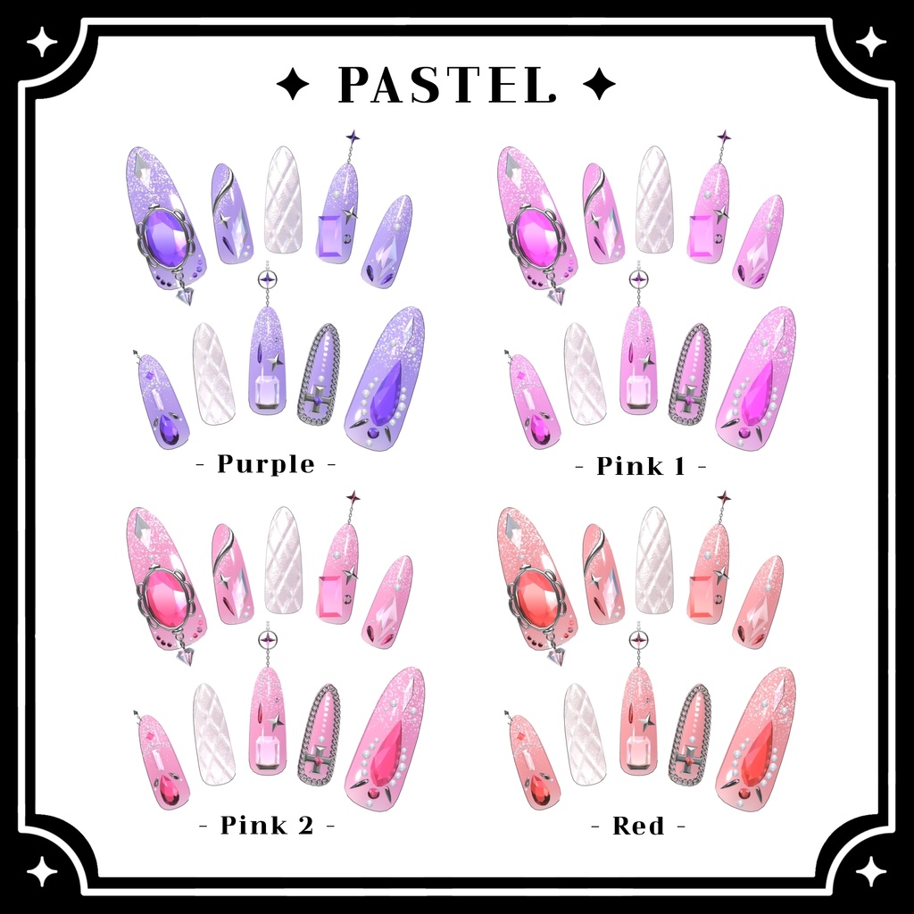 【VRChat向け3Dネイル】LS_Nail02💎◆