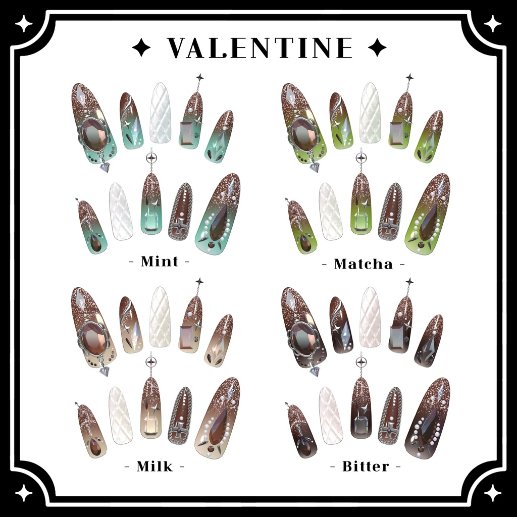 【VRChat向け3Dネイル】LS_Nail02💎◆