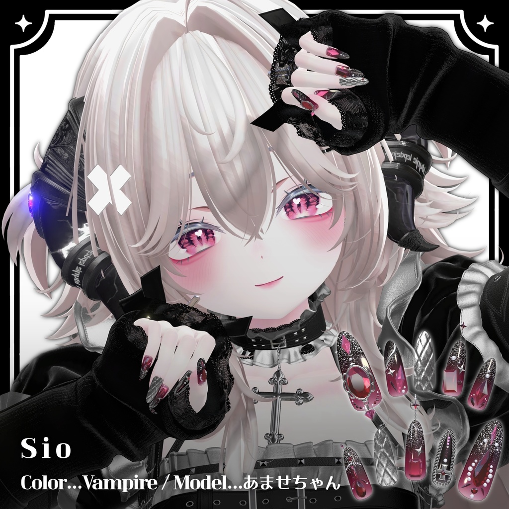 【VRChat向け3Dネイル】LS_Nail02💎◆