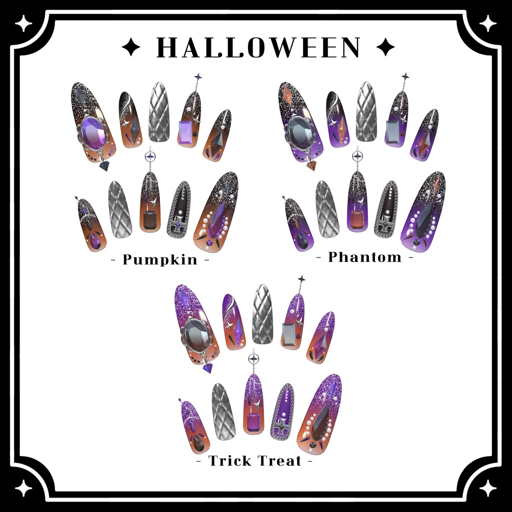 【VRChat向け3Dネイル】LS_Nail02💎◆