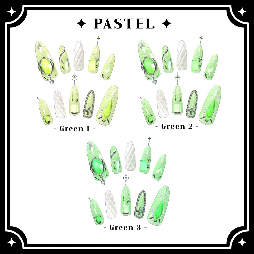 【VRChat向け3Dネイル】LS_Nail02💎◆