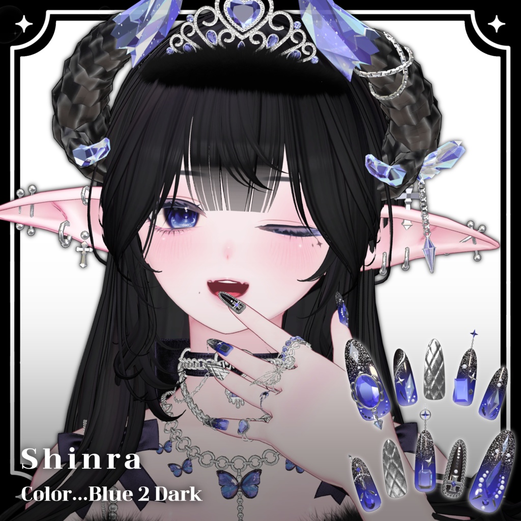 【VRChat向け3Dネイル】LS_Nail02💎◆