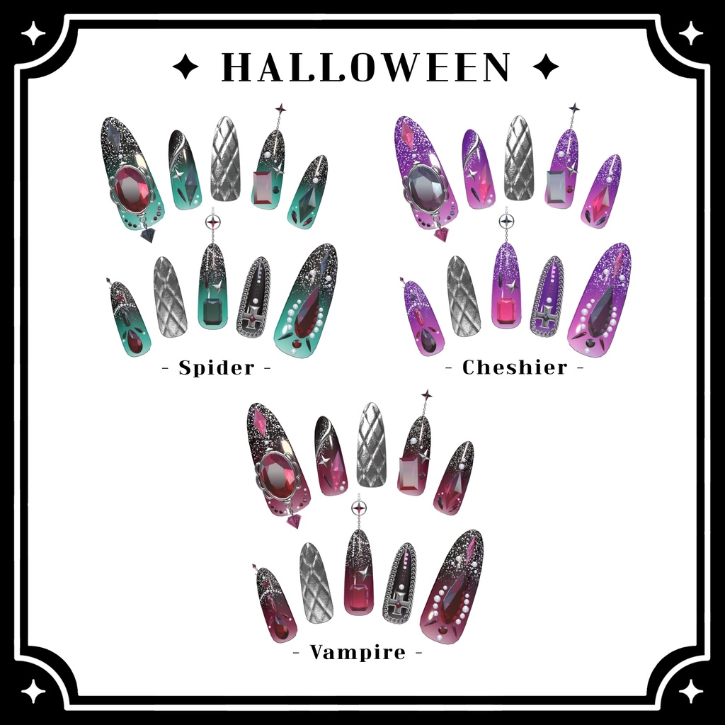 【VRChat向け3Dネイル】LS_Nail02💎◆