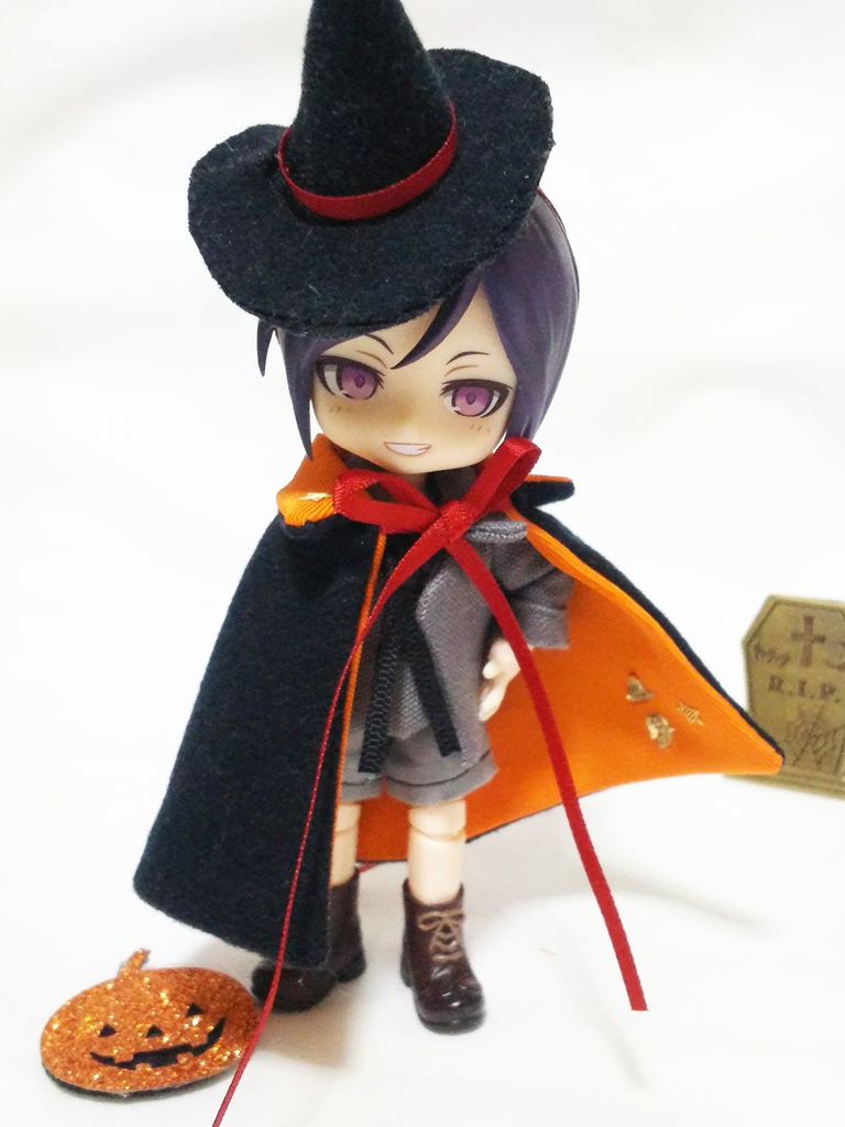 オビツ11サイズ ハロウィンマント(オレンジ)