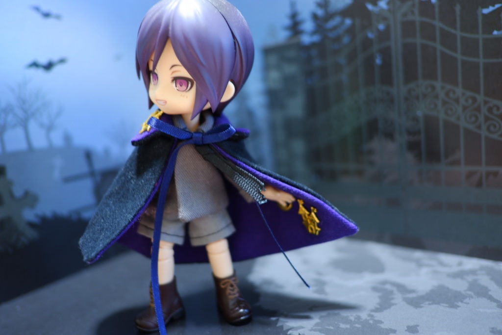 オビツ11サイズ ハロウィンマント(紫)