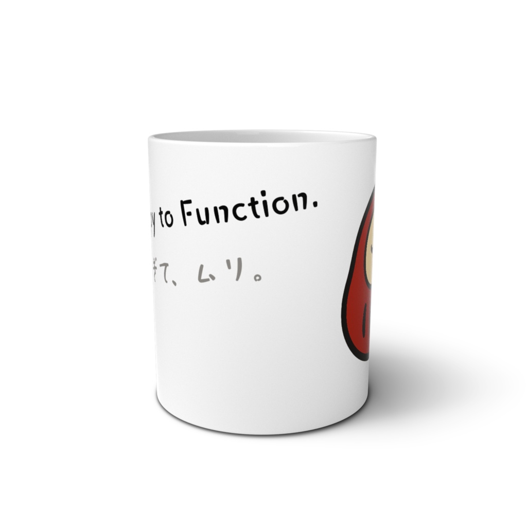 ねむけだるま マグカップ – Cheek Rest|Too Sleepy to Function.