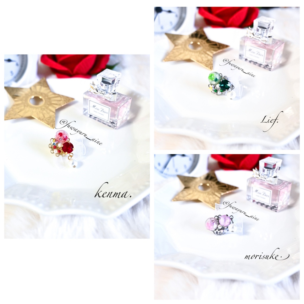 レースとパールのぬいイヤリング✮*。゚