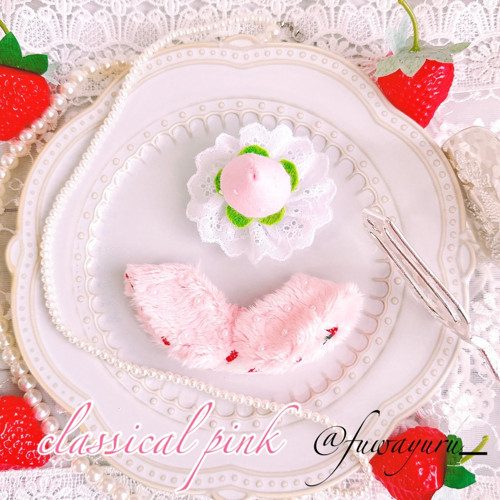 【10/25 21時~】Strawberry Holic (ぬい用いちごカチューシャとケープセット)