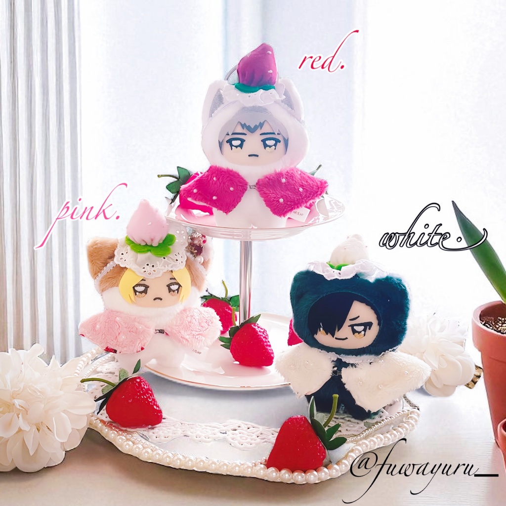 【10/25 21時~】Strawberry Holic (ぬい用いちごカチューシャとケープセット)