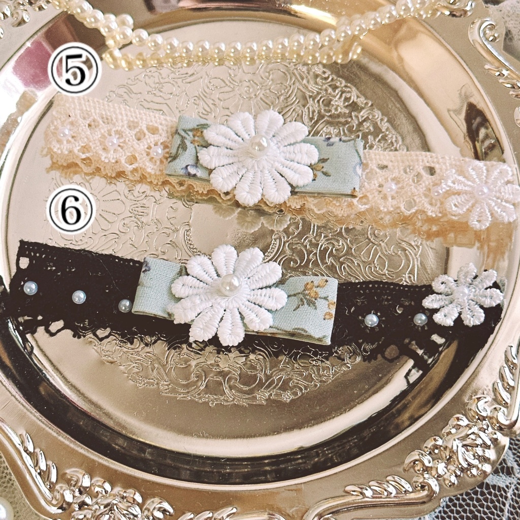 3/29 22時~ Lace & Flower Ribbong(ぬいぐるみ用チョーカー・ストール)