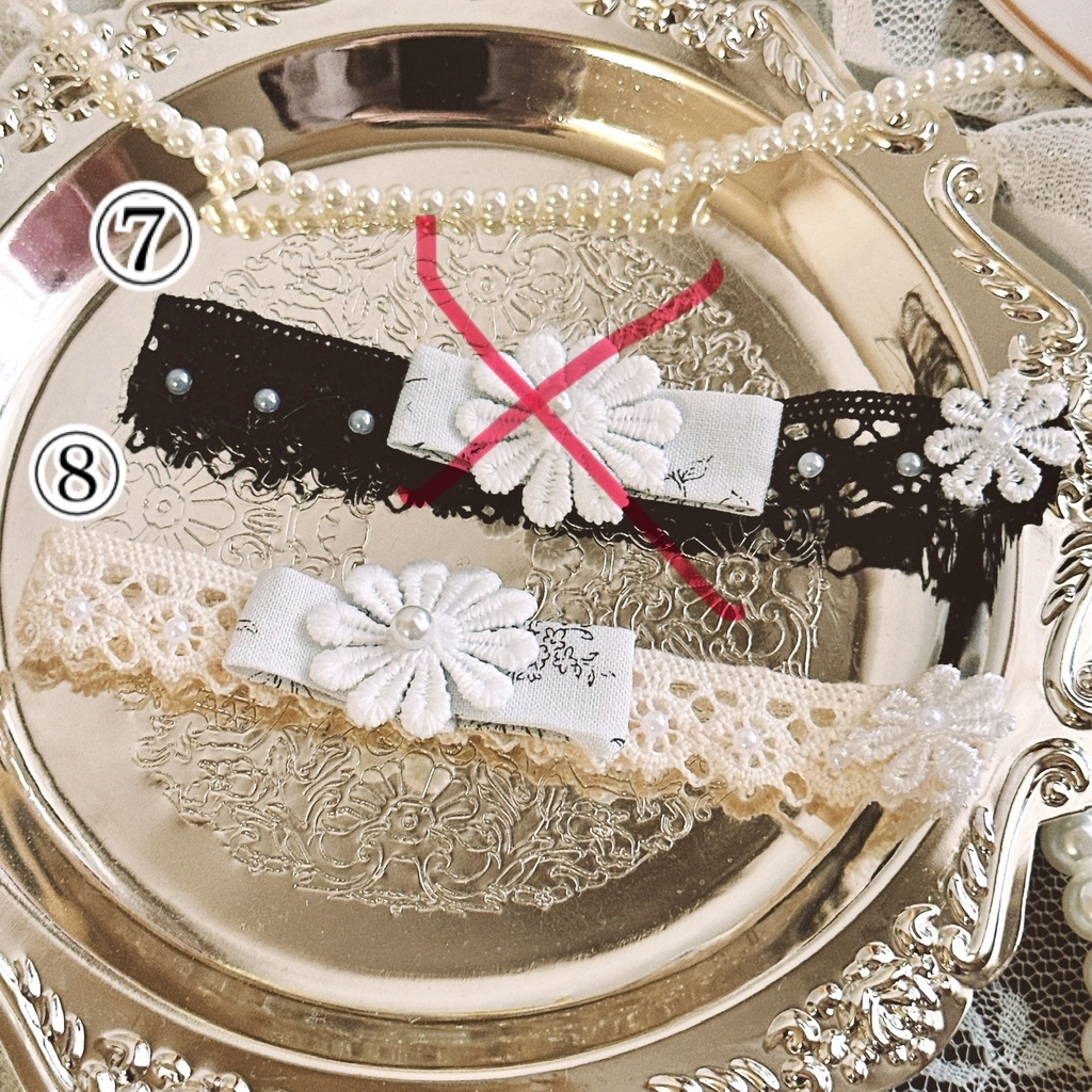 5/9 22時~ Lace & Flower Ribbong(ぬいぐるみ用チョーカー・ストール)