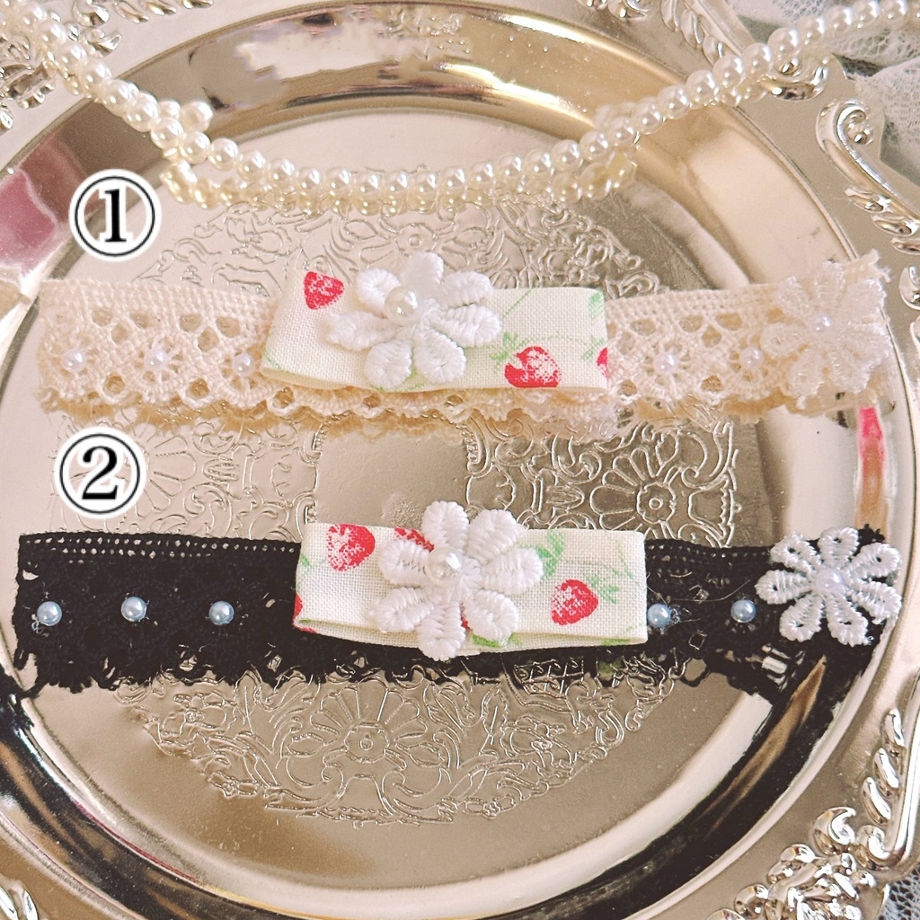 3/29 22時~ Lace & Flower Ribbong(ぬいぐるみ用チョーカー・ストール)