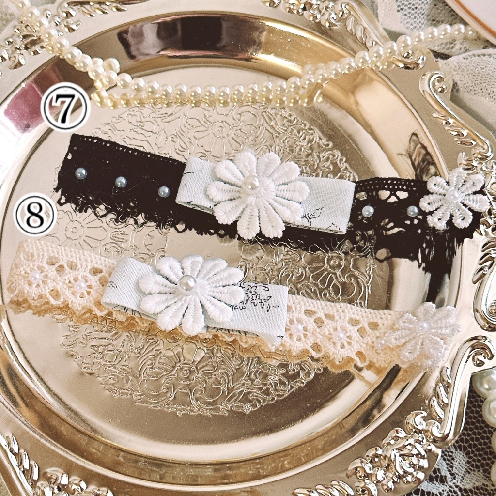3/29 22時~ Lace & Flower Ribbong(ぬいぐるみ用チョーカー・ストール)