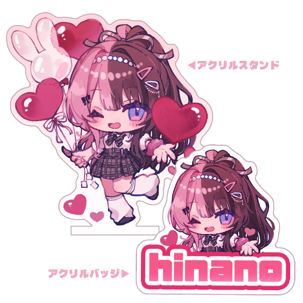 【非公式】橘ひなの アクリルスタンド＋アクリルバッジセット