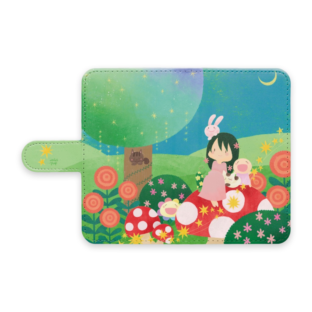 Androidスマホケース「星とキノコの丘で」