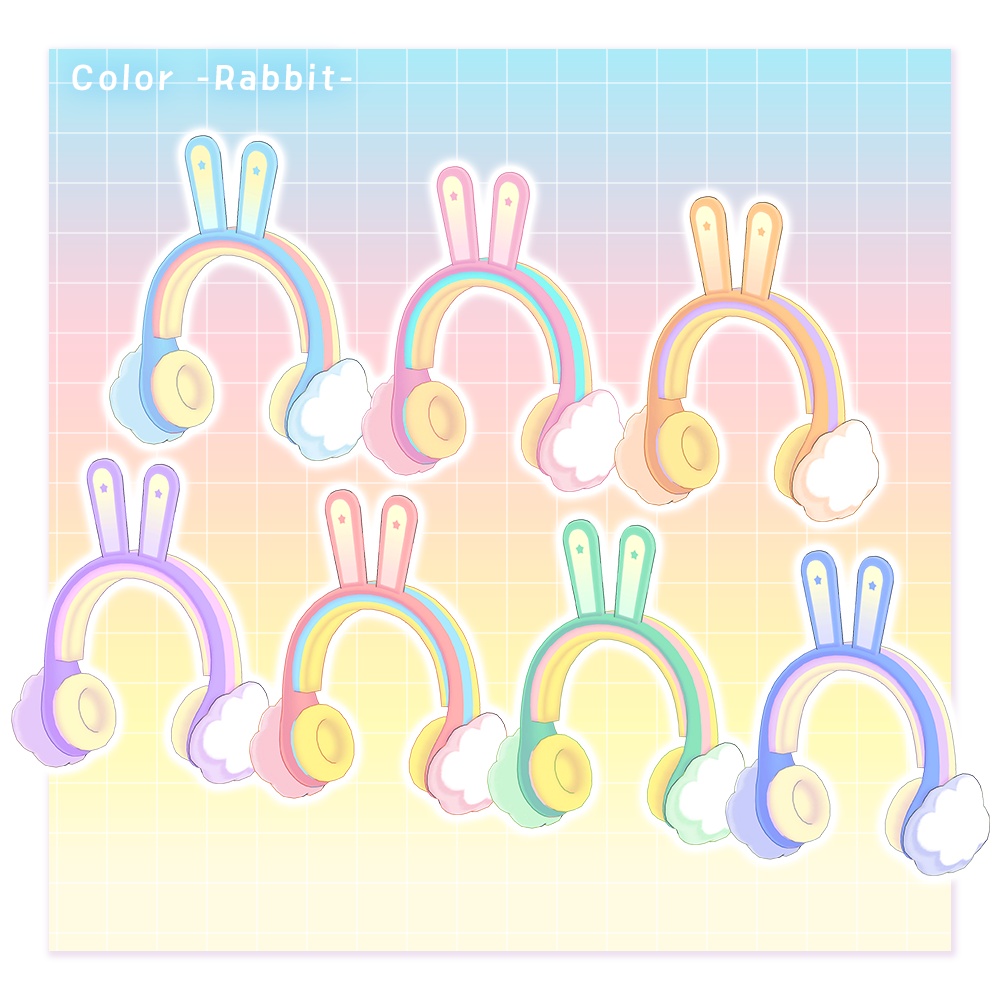 【MA対応】ゆめポップヘッドホン【3Dアクセサリー】