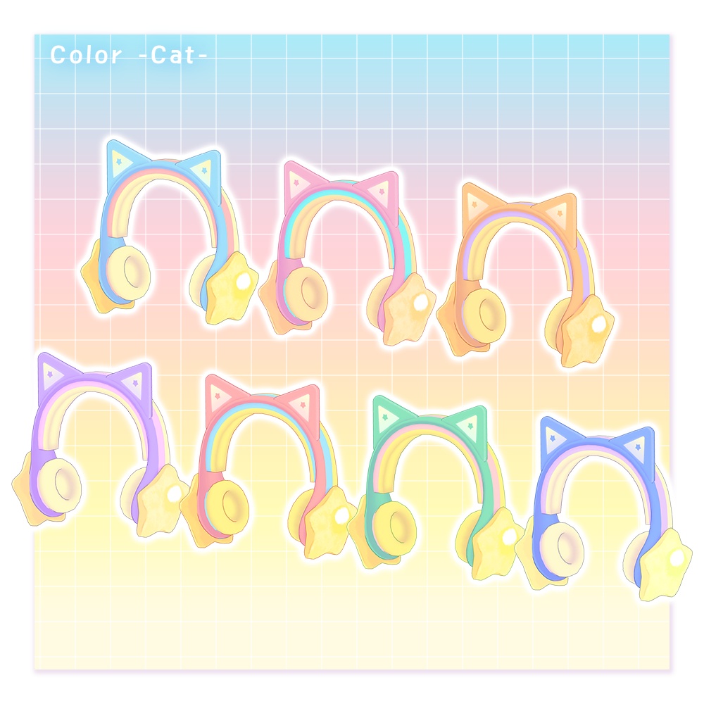 【MA対応】ゆめポップヘッドホン【3Dアクセサリー】