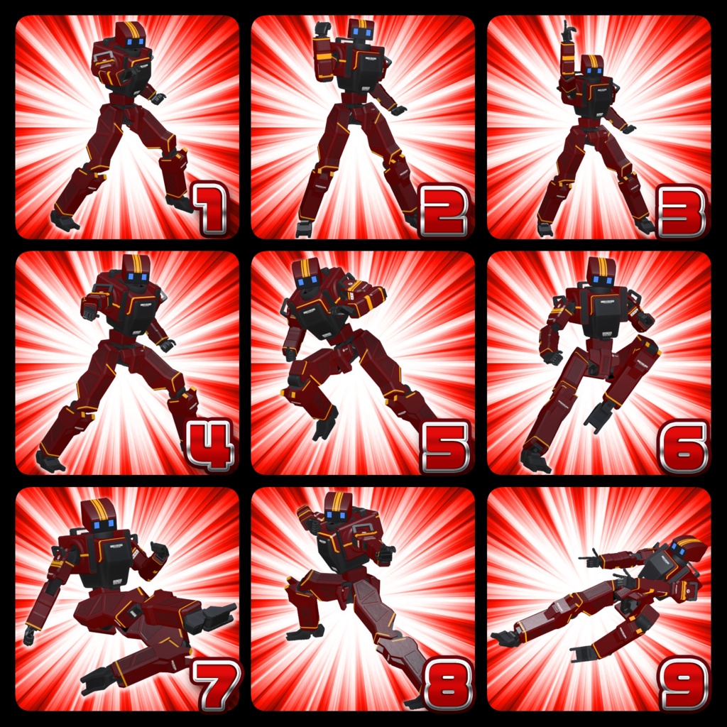 005.アクションポーズセット1 Version:RED