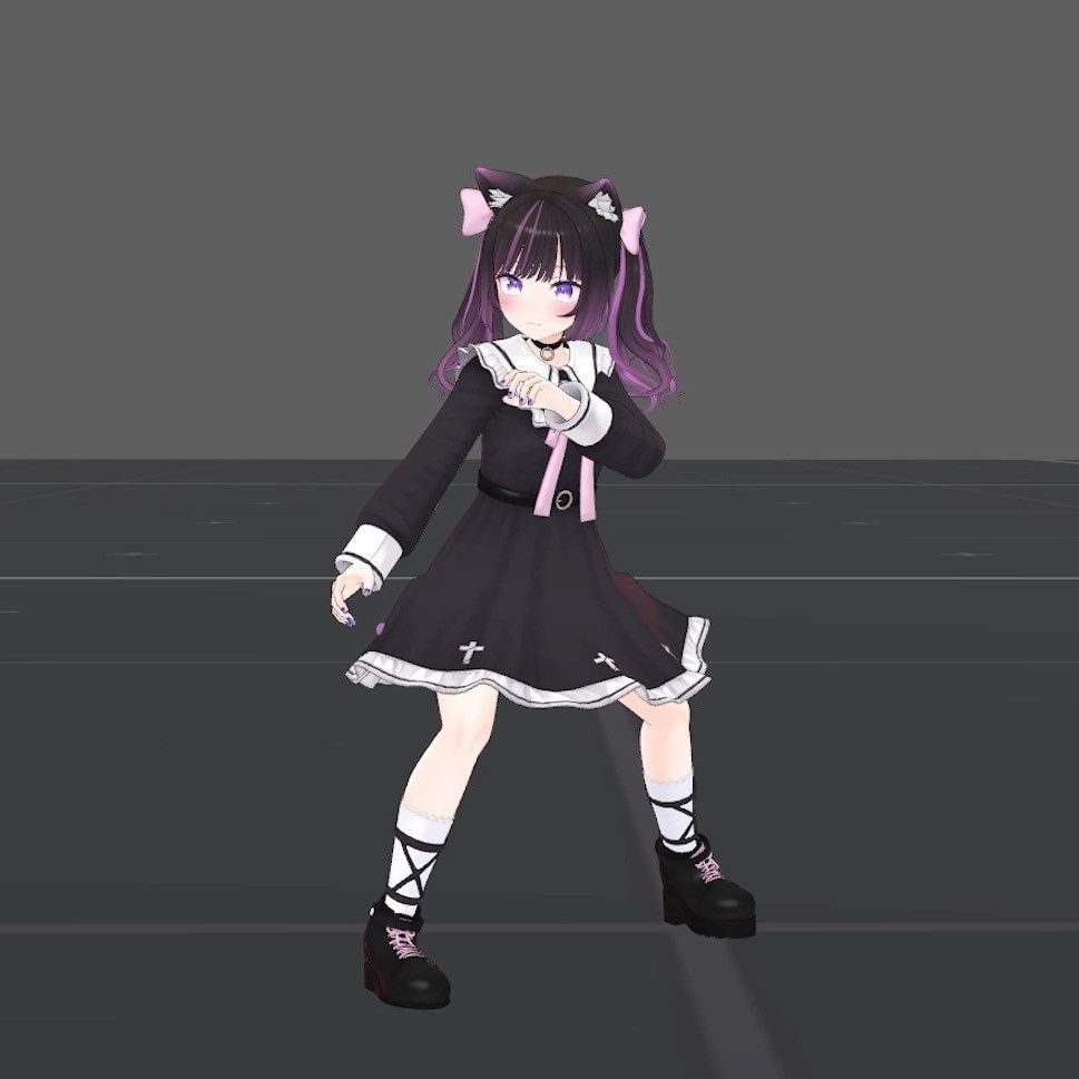 026.エモートにも仕込める二段蹴りしてポーズをとるanimation