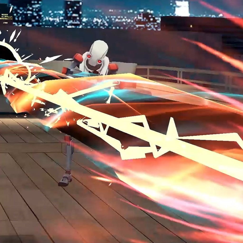 032.ビーム攻撃を受けてやられる人のanimation