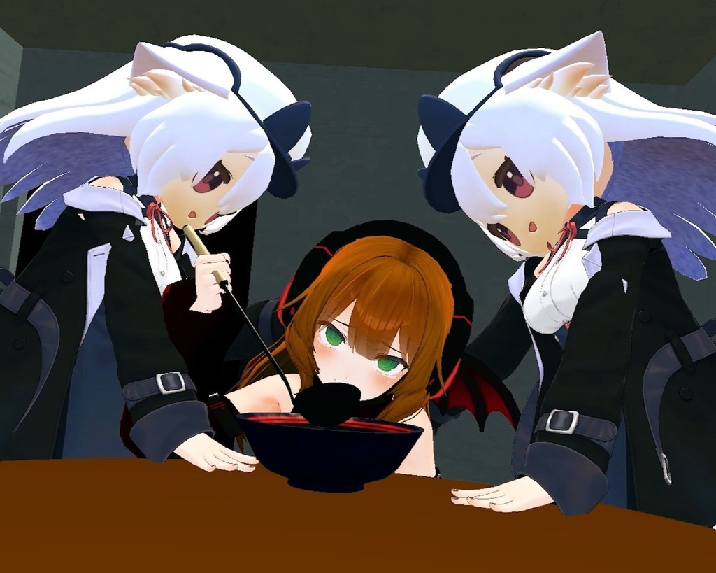 042.2人がかりで撫でてくれるループanimation