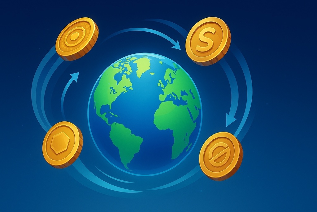 【3点セット】送金フロー背景素材パック｜16:9｜高速・カラフル・ハイスピード｜金融・暗号資産向け