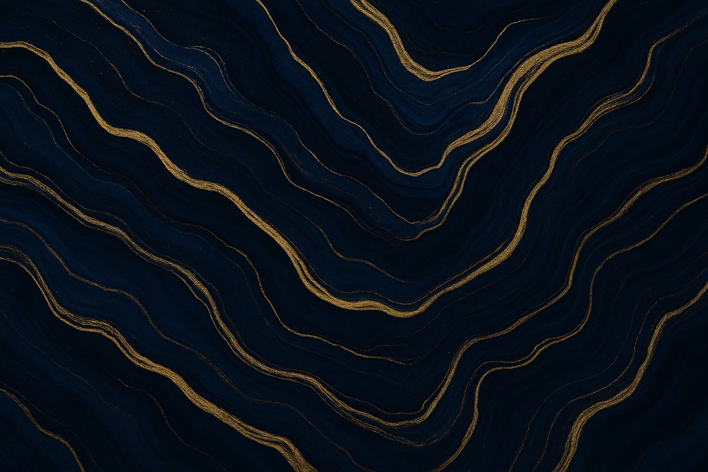 濃紺と金のマーブル流体背景