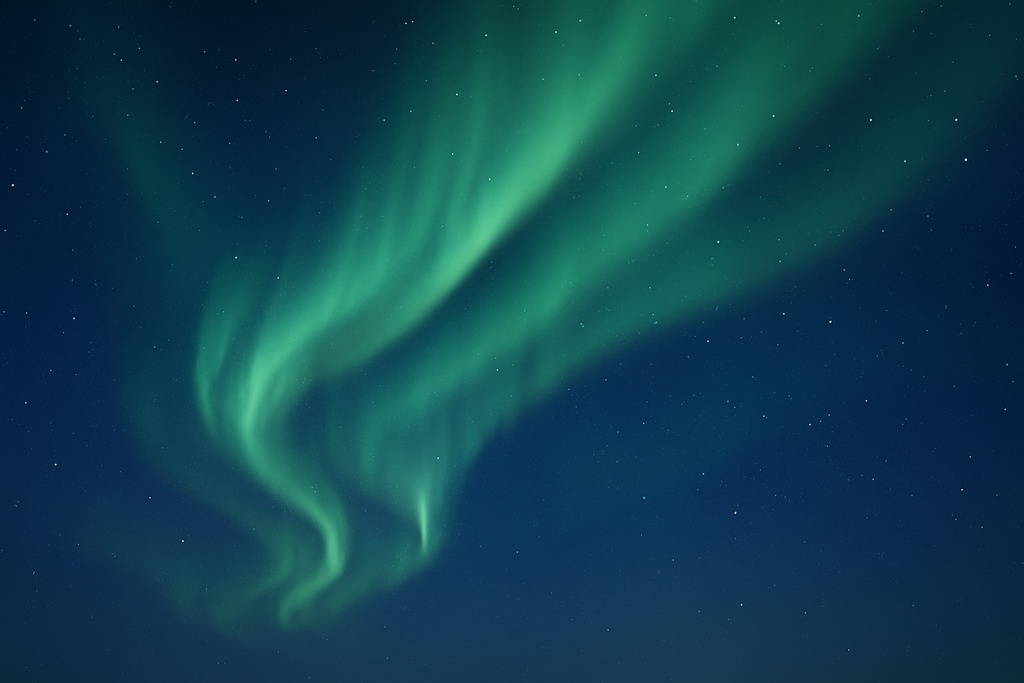 夜空オーロラ風景