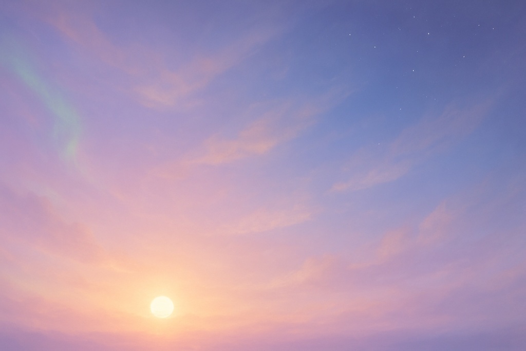 幻想的な柔らか朝焼け背景