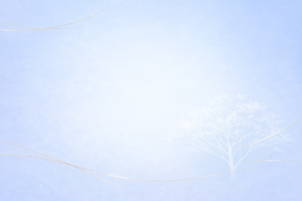 【春背景】夜桜イメージ・白銀の桜背景（淡青）｜静かな配信用