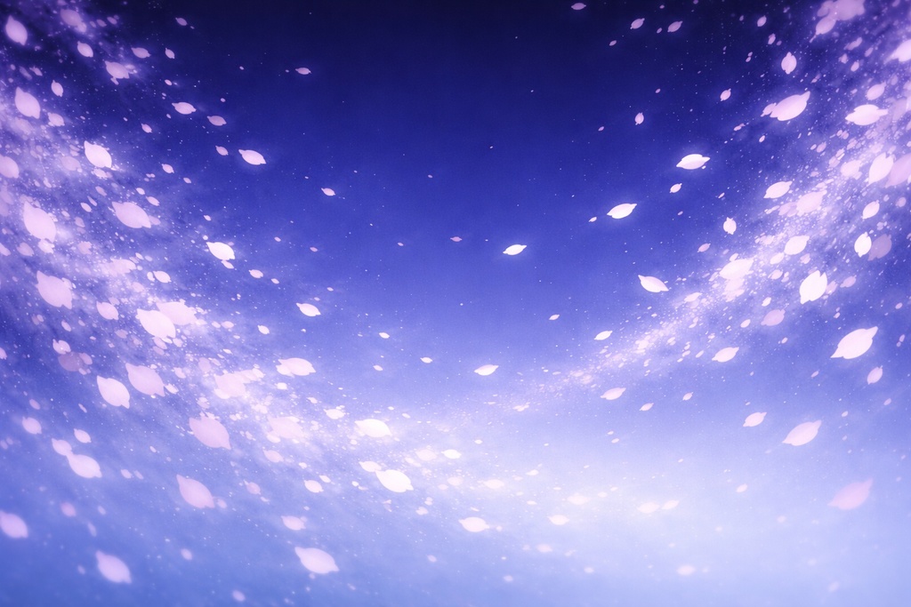 夜桜の祈り｜静かな幻想背景イラスト（16:9）