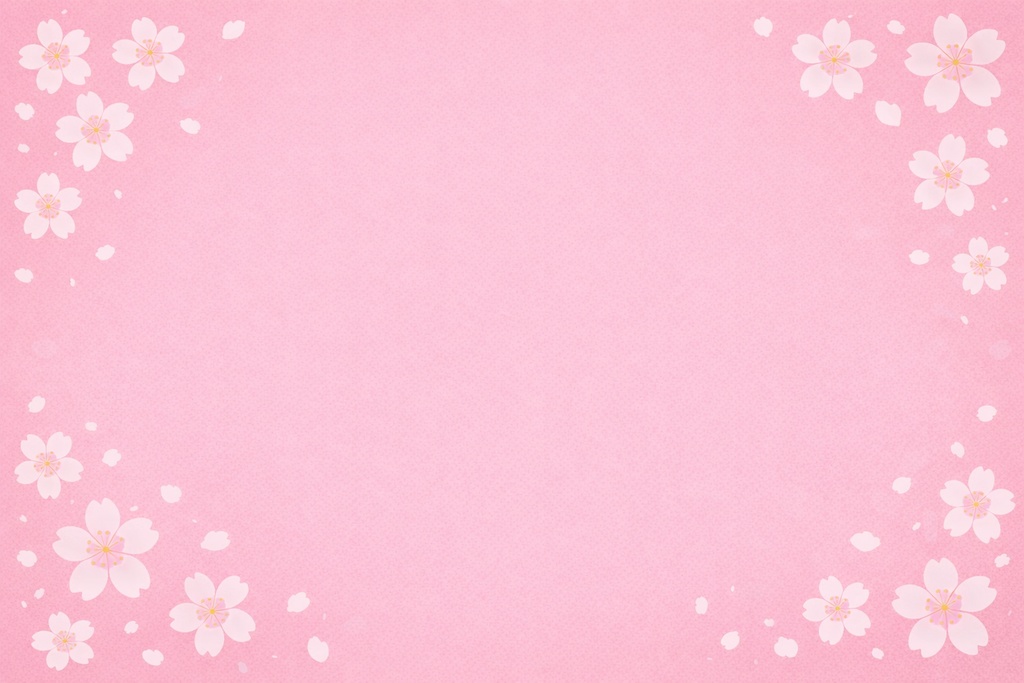 桜モチーフ背景素材｜フラット・シンプル・商用可