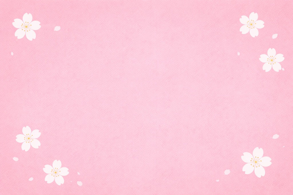 桜モチーフ背景素材（ピンク）｜フラット・シンプル・商用可