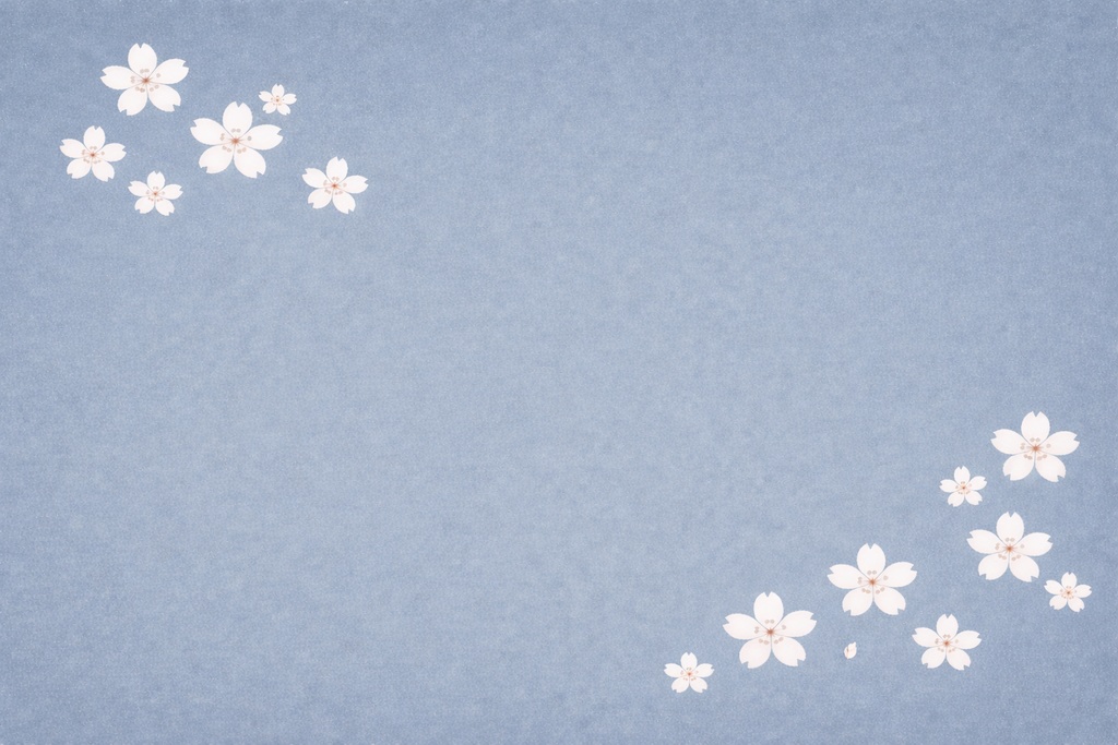 【桜背景素材】ミッドナイトブルー2色セット｜文字入れ・企画画像向け