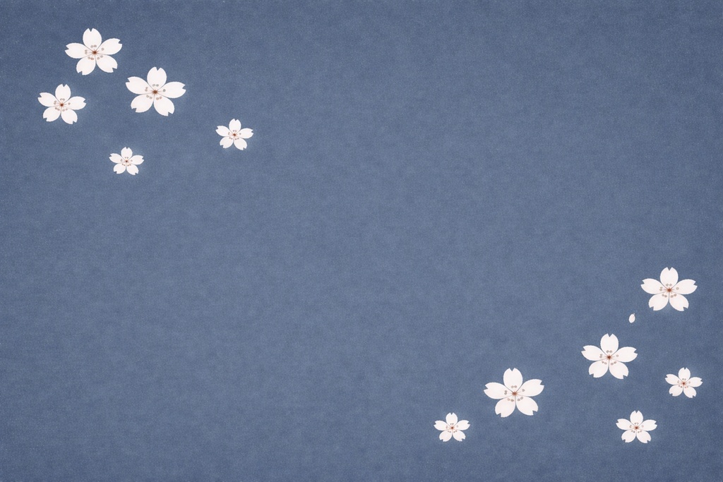【桜背景素材】ミッドナイトブルー2色セット|文字入れ・企画画像向け