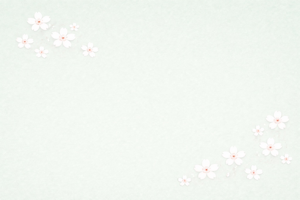 【桜背景素材】ミントグリーン3色セット|文字入れ・企画画像向け