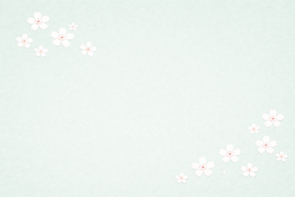 【桜背景素材】ミントグリーン3色セット|文字入れ・企画画像向け
