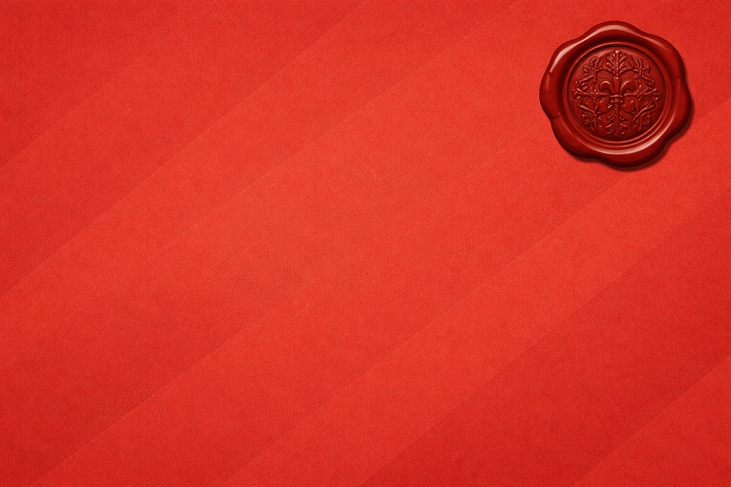 朱色の誓約背景｜封蝋モチーフの和洋クラシック素材