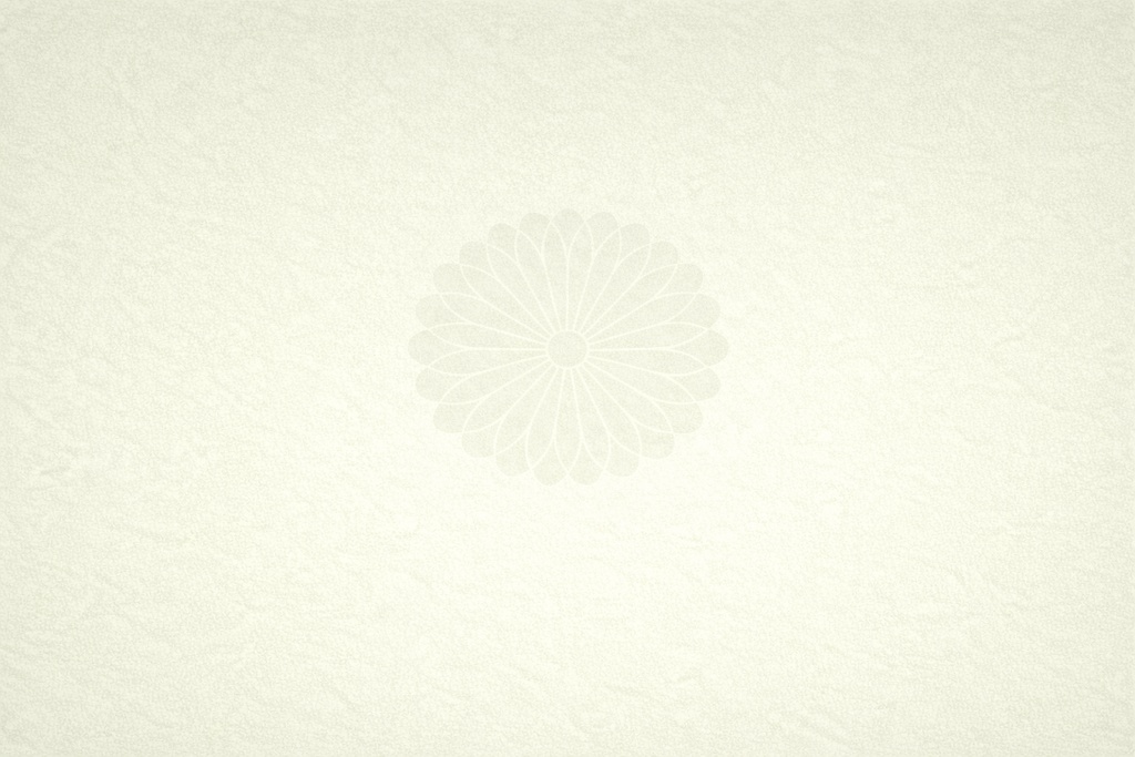淡い若草背景の白菊デザイン|中央紋様+四方の菊(和風ミニマリスト背景素材)