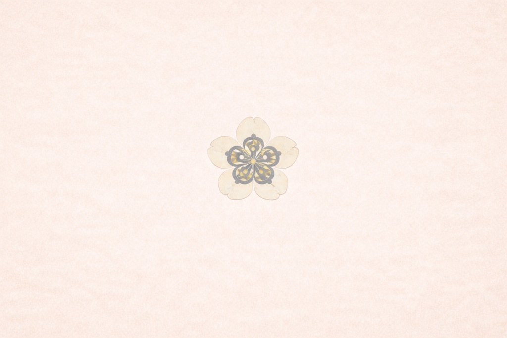 和風梅文様背景素材セット 薄桜 3点セット 16:9 商用可 (中央・全乗せ・四方)